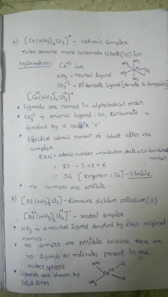 Tetra ommine moro canbonats cobalt () ion explanohom: Co ion t3 [co(NH3), (63] t 半ligondy ore named in akprebekool crde * соз