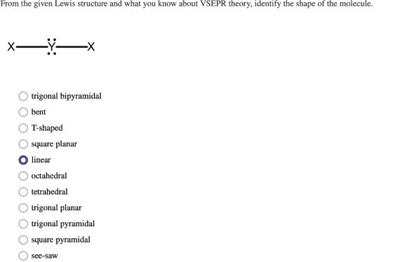 From The Given Lewis Structure And What You Know About Vsepr