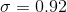 \sigma=0.92