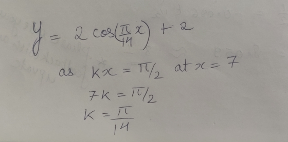 J = 2 cos(11x) ta as koc = TY at a=7 7k=T/2 K = π 14.