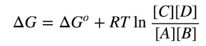 AG = AG° + RT In [C][D] [A][B]