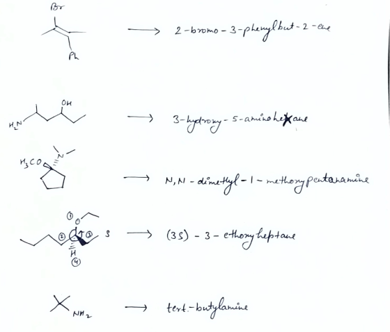 - 2-bromo-3-phenylbut-2-ene . 3-hydroxy-s-amino hexane do - N,N-dimetyl-1-methoxy pentenamine soos 5 (35) - 3 - ethory heptan