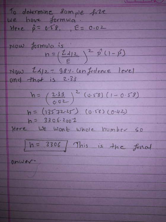 we hove formula ond het is 2 33 0.02 h2 3306 2002 Mere We wont whc)e humbe So h 330 This