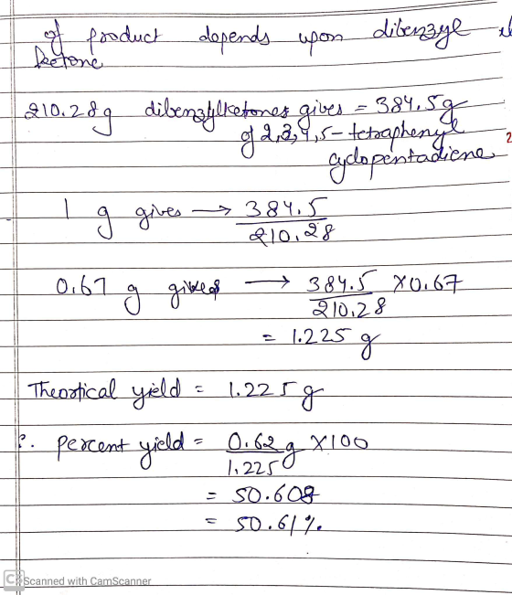 at product depends upon ditenzyl 110.289 dibenzylstones gives - 38459 U 0424.5- tetaphenyle - Cyclopentadiene tlg gives 384.5