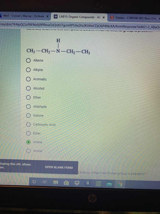 Mail - Crystal L Murray - Outlook X ELAB11: Organic Compounds - All X B Grades - CHM100-602 Basic Che ms/d/e/1FAIpQLScPRFNeXj