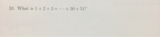 33. What is 1+2+3++50+51?