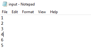 input - Notepad Edit Format View File Help mon