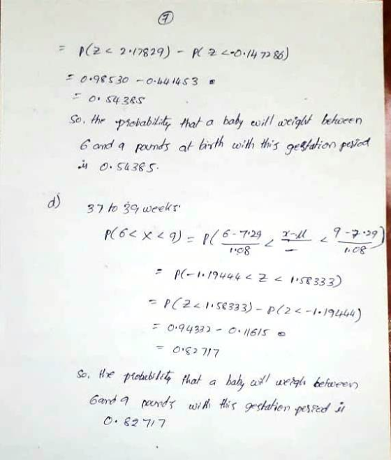 P217829) ) 6 and a eunes at bth cith this esaion p d) 37 to 39 weekr p (2시.se333) _ p(2 <-1.1941.4) 0、62.7门