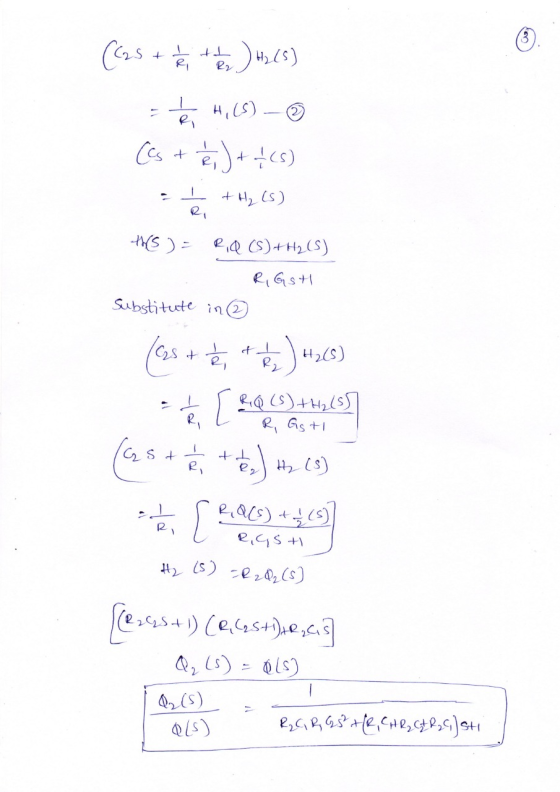 (625 + this ) u.(5) & H(S) – ☺ (Cs + 4) + (s) + + H2 (5) +5) = R Q (S) + H2 (5) R, Gst Substitute in ③ (@s +by) 420) [ 402453
