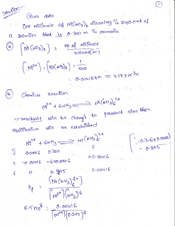 06 Question 2 Points One Millimole Of Ni NO3 2 Dissolves In 240 0 ML