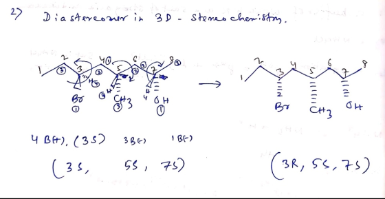 27 Diastereomer in 3D stereo chenistong. В се, де 4 Bft), (35) ( 35, 3862 1 B6) 55, 75) (3R, 55,75)