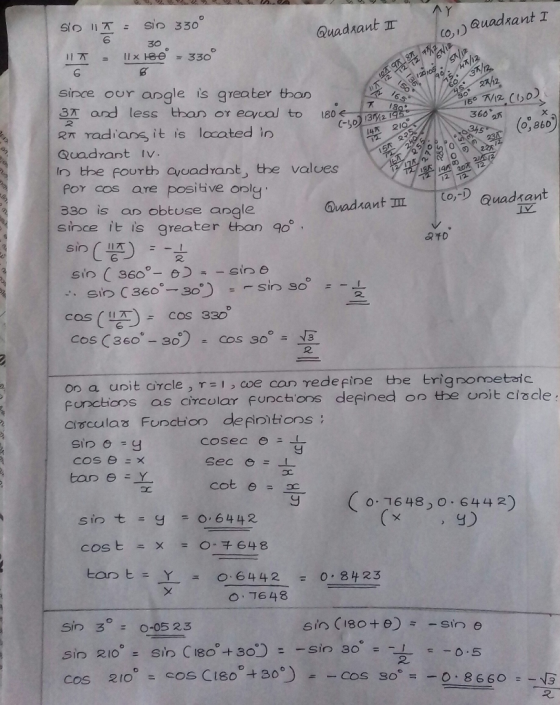 Sio 1T sin 330 AY Quadrant I Quadaant 30 1lx 180 330 CO,) SA12 Ha12 3/2 27h2 sipce our angle is greater than Sand less than o