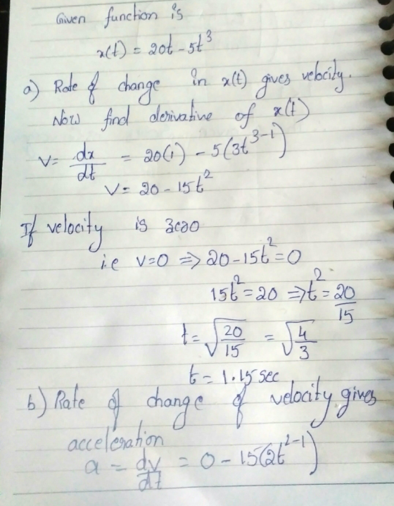 If The Position Of A Particle Is Given By X t 5t 3 X T 5 Homeworklib