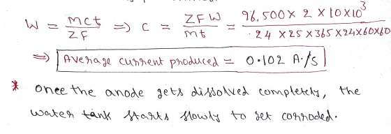 ไม่ไ 2 ネ onee the anode gets di吊olved completely, the