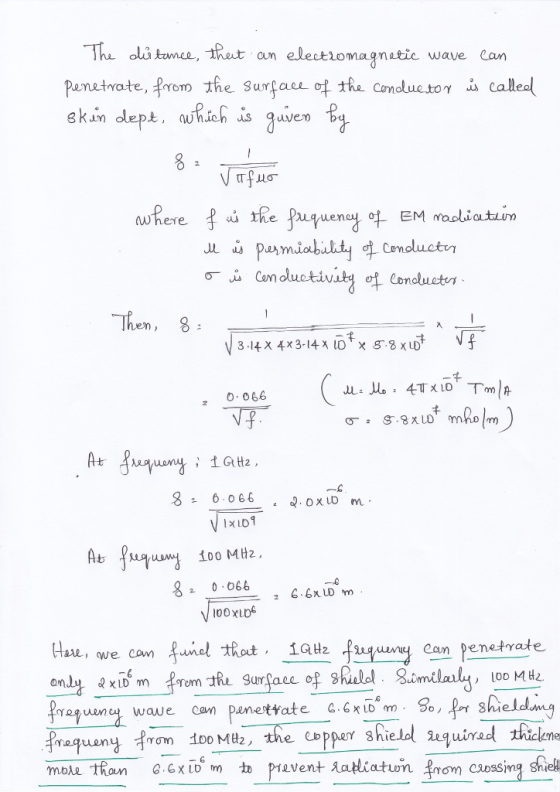 Th oli hones, tRat an electiomagnatic wave Cam ekin depk, askiah is guven VIT AG W here Conduct Then, 8 066 V.f. 6 0 66 IxLD1