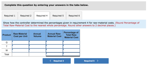 Complete this question by entering your answers in the tabs below. Required 1 Required 2 Required 4 Required 5 Required 6 Sho