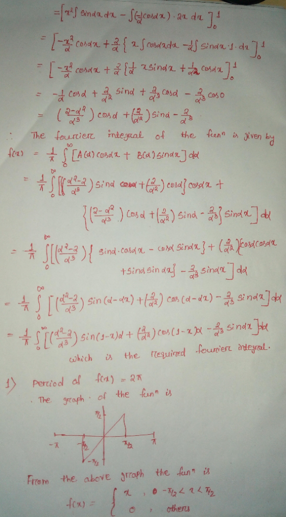 The fourtier。ntegral of the fenn,yven b ) sind.co8o(观-wM Sindl + (最):03dCond观. o(3 ahich in the reguitzed.locurenơtedral. 1)