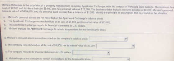 Michael McNamee is the proprietor of a property management company, Apartment Exchange, near the campus of Penscola State Col