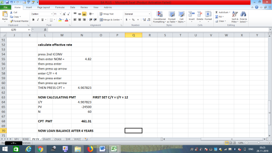 BA PLUS- Microsoft Excel (Product Activation Failed) Review File Home Insert Page Layout Formulas Data View Add-Ins Σ AutoSum