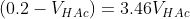 (0.2-V_{HAc})=3.46V_{HAc}