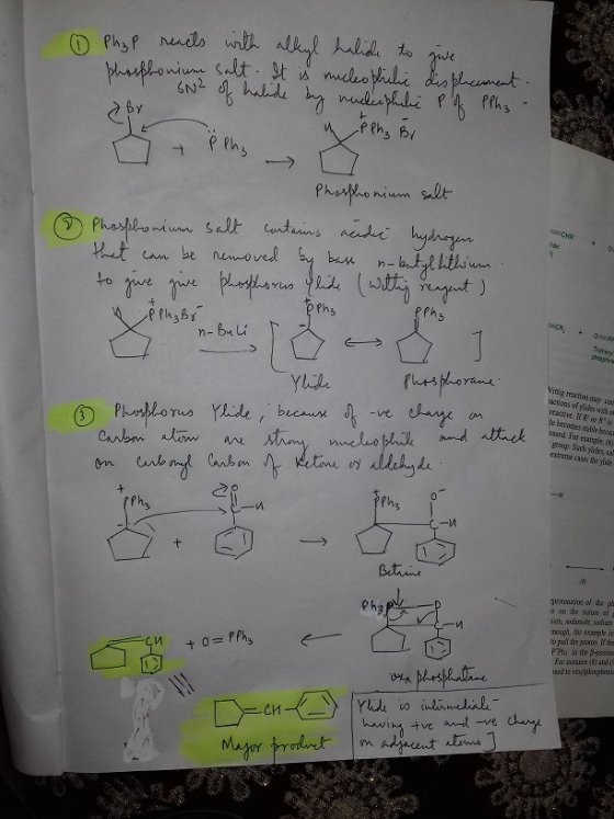 we cam be Phs Phb Vittig reacico may cco actions of yides wto ce reactive. M R or Ris e becones stable becau extrenme tases