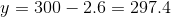 У 300-2.6 = 297.4
