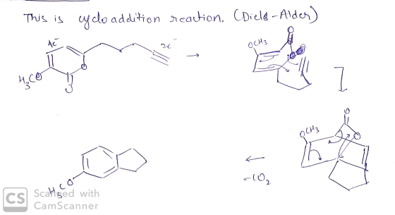 This is cy do addition reaction. (Diels-Alden) ОСА? Scalged with CamScanner