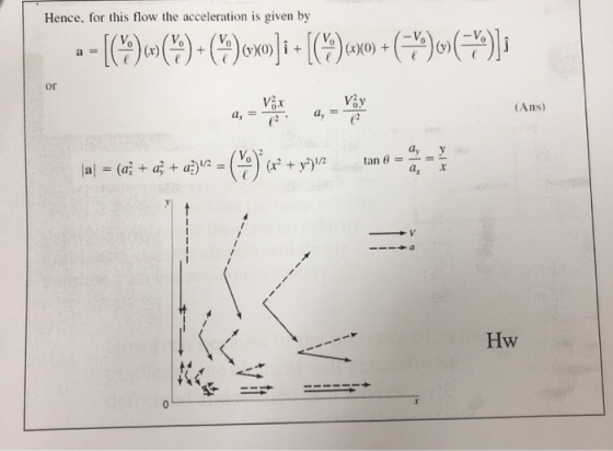 Hence, for this flow the acceleration is given by -- [6)-(*) +)oxo)i + (C)40) + *) (*)]; (Ans) |al = (a + a2 + a) 23» - *)*&