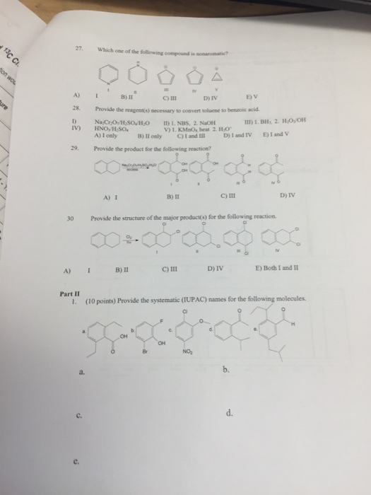 Provide the reagent(s) necessary to convert tolu