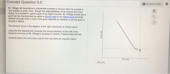Concept Question 3.5 Question Help Mr. Hildago will experience a substantial increase in income when he accepts a new positio