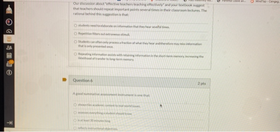 sana.. MindTap.Cangag. Our discussion about effective teachers teaching effectively and your textbooksusest that teachers sh