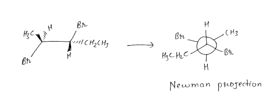 Br t (H3 ༼སད་ -CH2CH2 - ་ ་ HCHCK — В H Newman projection