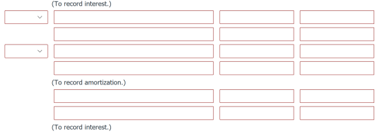 (To record interest.) (To record amortization.) (To record interest.)