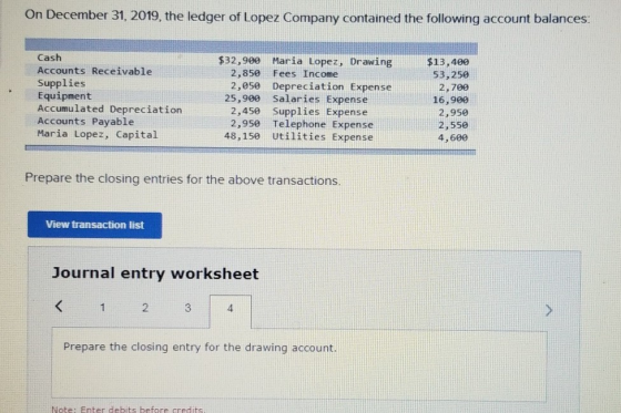 On December 31, 2019, the ledger of Lopez Company contained the following account balances Cash Accounts Receivable Supplies
