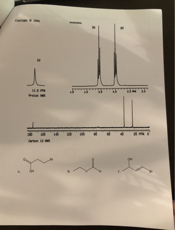 Copyright © 1994 HAVENUMBERS 11.6 PPM 11.6 PPM Proton NMA 5 .5*3.6 2.2.0 .5 PPX 2.0 А0 T T 20 PPM 09 TTTTTTTTTTTTTTTTTTTTTTTT