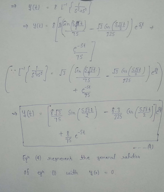→ Y(t) = 8 tlsts you a falar qurs) - 56 () es -st e 75 sto St Sin (15134 13 J5 (61 (SP) 75 -st te 75 5.53 9 (1) 853 Sin 75 Ca