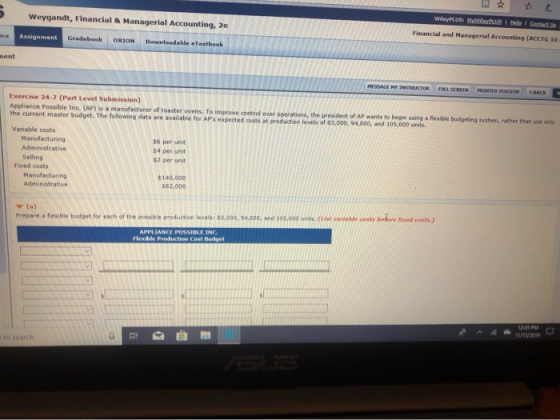 Weygandt, Financial Managerial Accounting, 2e W PLUS SI Mele Contacts Financial and Managerial Accounting (ACCTG 10 Assignmen