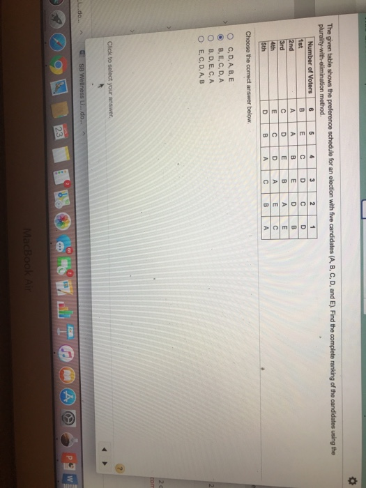 The given for an e 1st C, D, A, B, E B, E, C, D, A O B, D, E, C, A O E, C, D, A, B