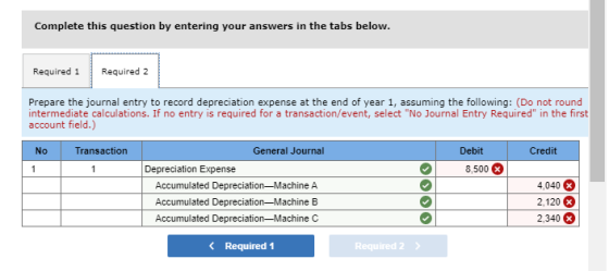 Complete this question by entering your answers in the tabs below. Required 1 Required 2 Prepare the journal entry to record