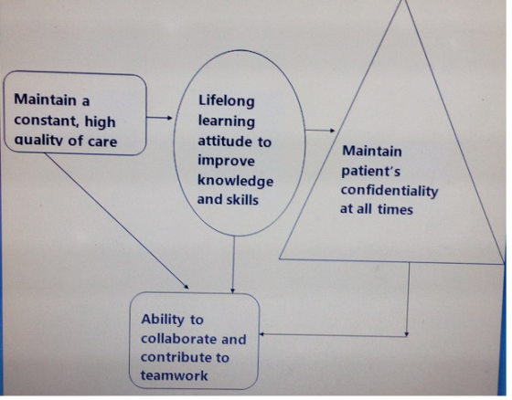 Lifelong Maintain a constant, high quality of care attitude to improve knowledge and skills Maintain patients confidentialit