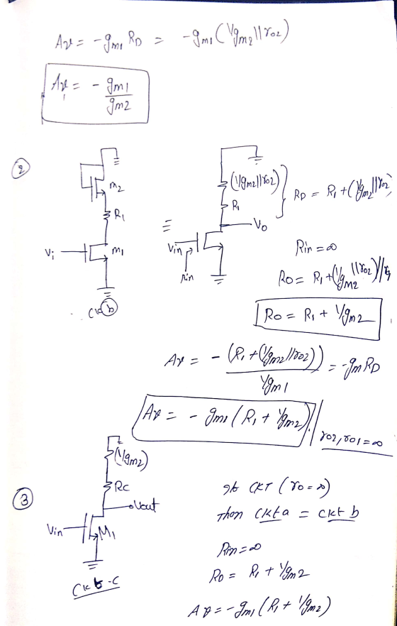 Are = - Ime Ro - 9 mo (Nome mallroz Area gmi 9m2 2 (Vgmel)62) Rp = R + Chondo Ri Ri Vo V; mo Vin Rinza 11802 rin M2 Ro= Ro ty