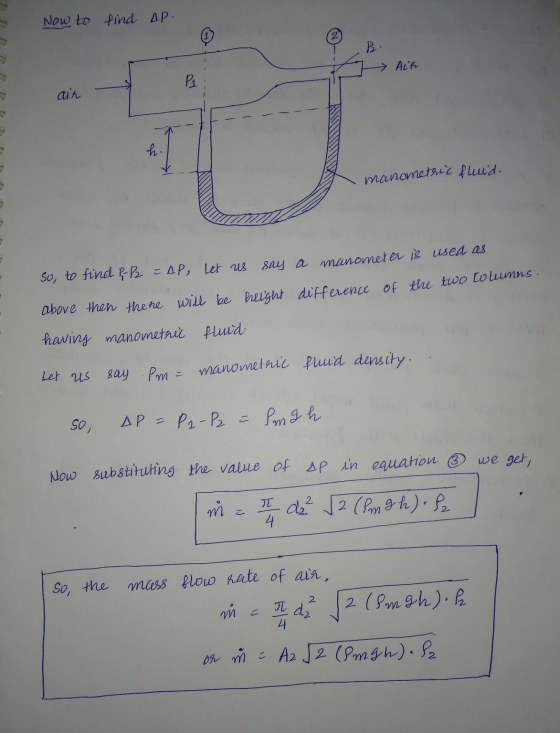Now to find AP. P B. 72222 Air -- - manometric fluid. manometer is used as So, to find P P2 =AP, let us say a of the two colu