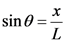 sin 0 =
