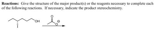 Reactions: Give the structure of the major product(s) or the reagents necessary to complete each of the following reactions.