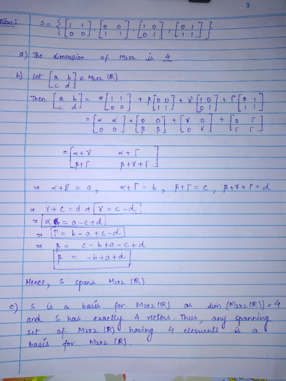 3 O b L o btatd bass for Mx2 (IR)as Shas exactilsy 4 te los Ths an