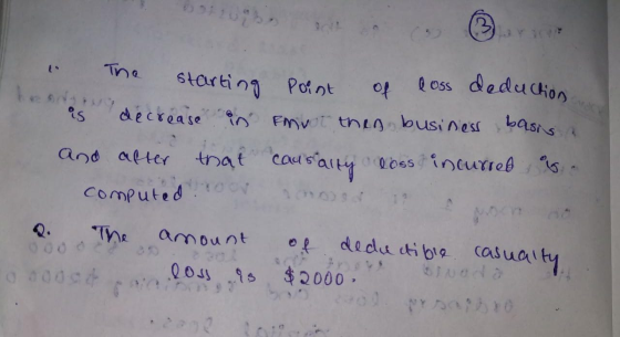 . The starting point of loss deduction as decrease in Emut the business basis a and after that causally loss incurred, s. com