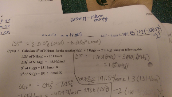 Calculate S^0 of NH_3(g) for the reaction N_2(g) +