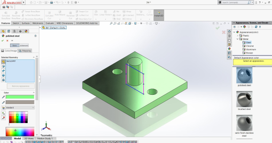 35 SOLIDWORKS 3M * > Search Commands 8 Instant3D Swept Boss/Base Extruded Revolved Lofted Boss/Base Boss/Base Boss/Base Bound