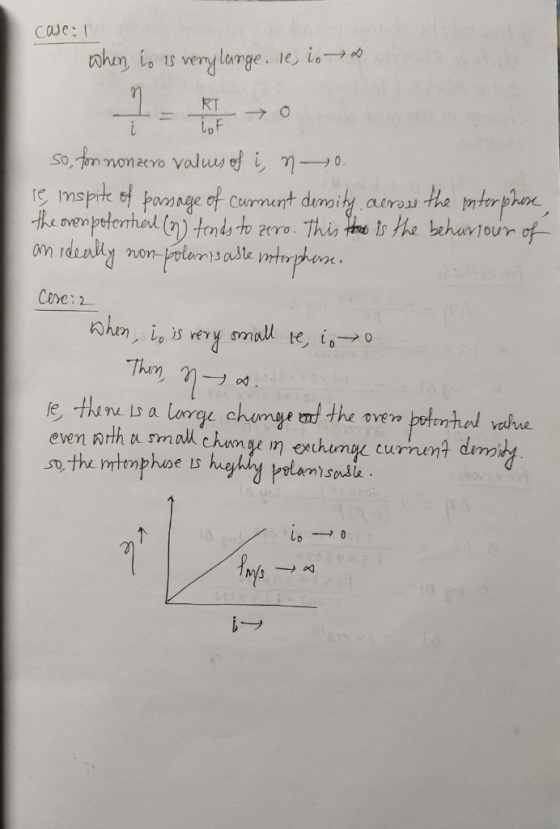 case: when, to is very lange. le, io & ndas so, for nonzero values of i, n . e Inspite of passage of curment density across t