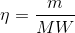 n = MW